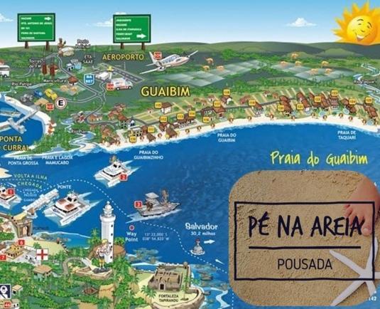 Chales Suites Pe Na Areia Guaibim Buitenkant foto